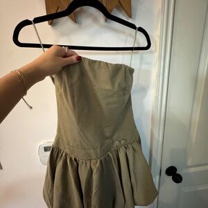PRETTY LITTLE THING Stylish Tan Strapless Dress